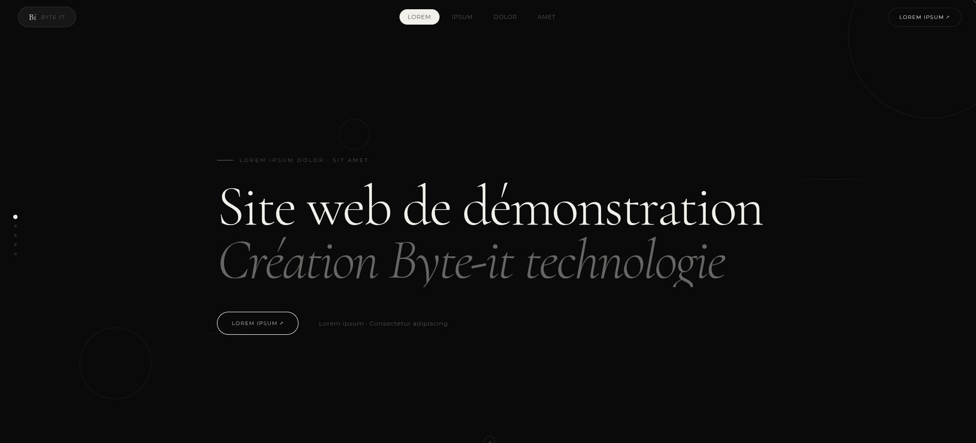 Aperçu du site de démonstration Pack Pro